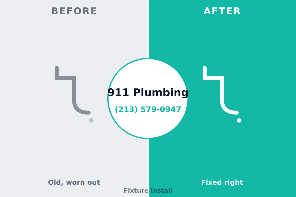 Before and after: plumbing repair Lenox, IA